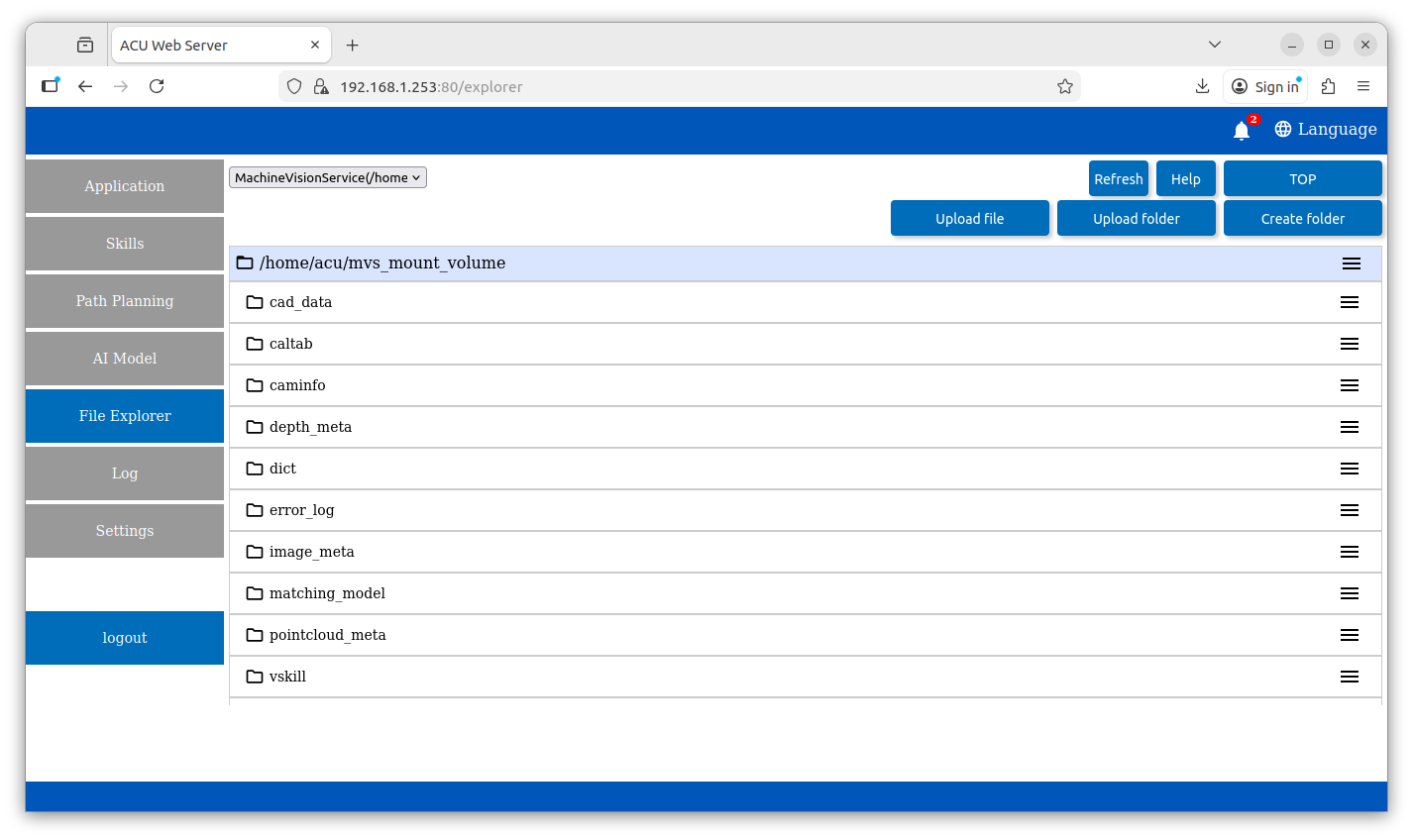Service-specific File Explorer